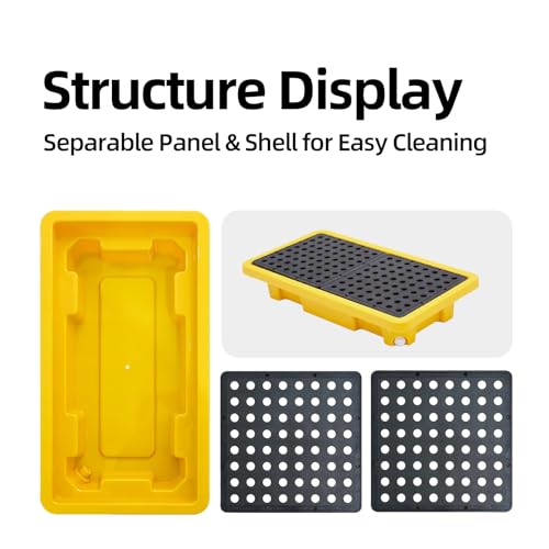 2 Pcs Spill Containment Pallet, 2-Drum Plastic Platform - Image 7