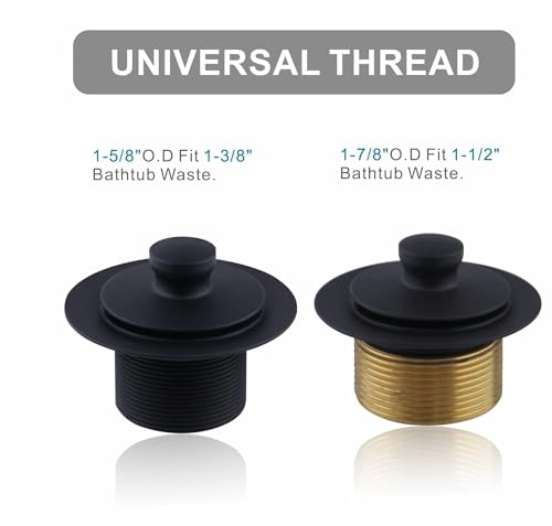 Matte Black Tub Drain and Overflow Kit, Bathtub Drain Kit - Image 6