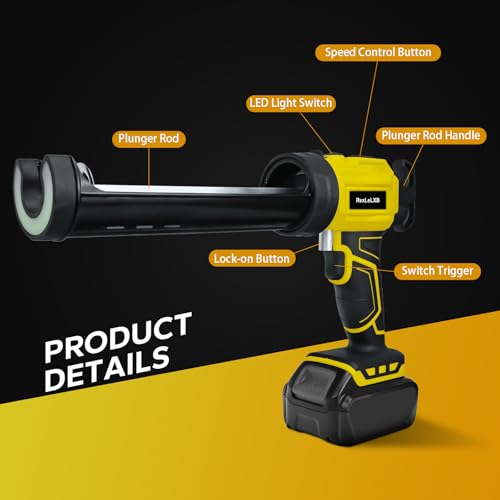 Cordless Caulk Gun for Dewalt 20V Battery, Electric | Home Repair - Image 6