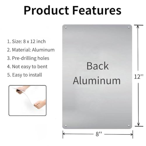Emergency Fuel Shut-Off Switch Sign - 12 x 8 inch Metal Aaluminum - Image 4
