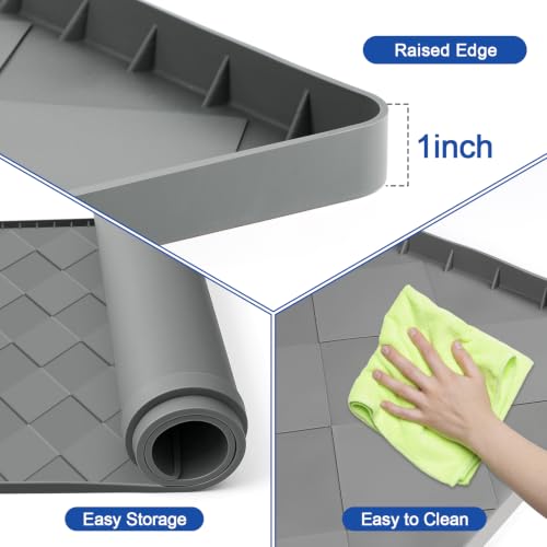 Silicone Washing Machine Pan, 33"x60" Drain Tray for Floor - Image 4