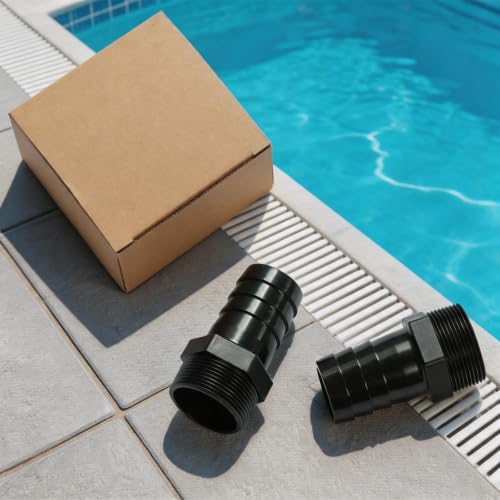 1-1/2" Hose Barb to 1-1/2" Male NPT, PVC Pool Hose Adapter，Barbed - Image 4