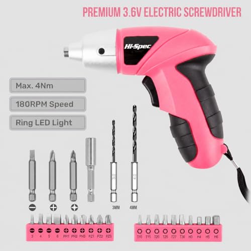 Hi-Spec Small Electric Screwdriver, Mini Drill Set - Image 4
