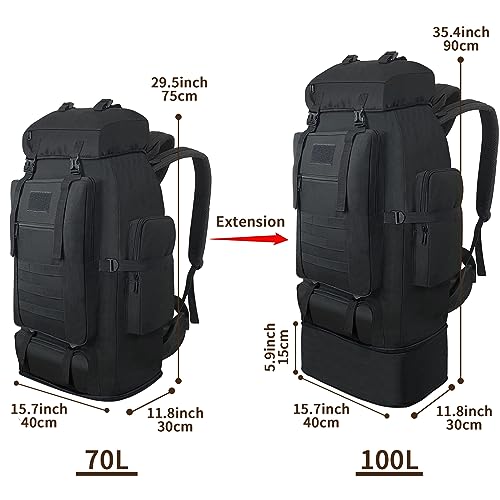 Hiking Backpack, 100L Large Camping Backpack - Image 3