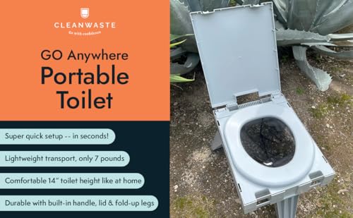 Cleanwaste GO Anywhere Portable Folding Toilet with WAG - Image 4