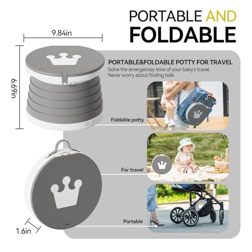 Portable Foldable Toddler Travel Potty - Medium Potty - Image 3