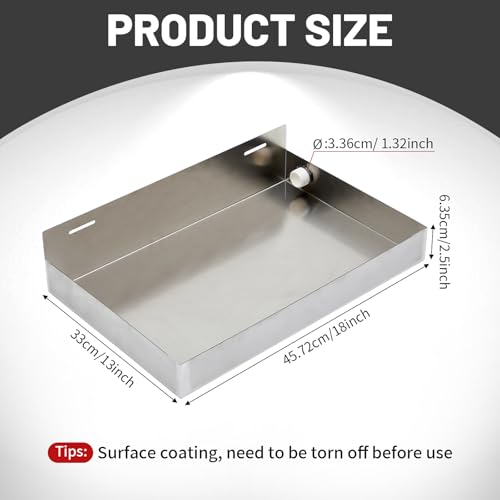 Blulu Tankless Water Heater Drain Pan Wall Mounted, 18" x - Image 3