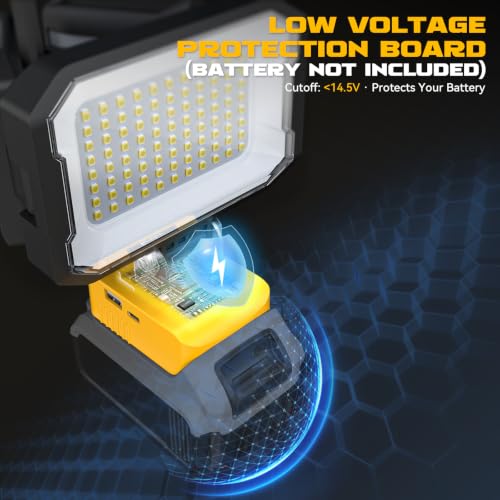 LED Work Light Compatible with DeWalt 20V Battery, 150W 15000LM - Image 6