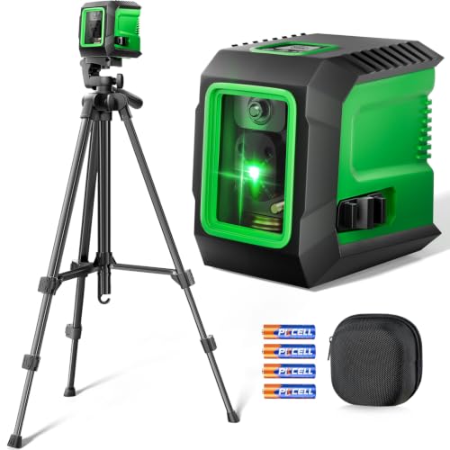Laser Level with 50” Tripod, 360° Self Leveling Cross Line - Image 2