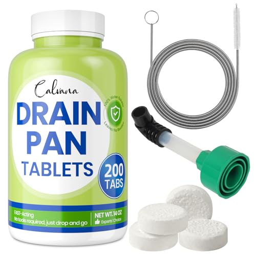 Calvana AC Drain Line Cleaner Kit with 200 Tablets, Adapter - Image 2