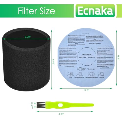 3 Pack 90585 Foam Sleeve Filter and 3 Pack 90107/90137 Wet Dry - Image 3