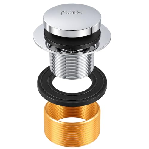 Tip-Toe Bathtub Drain Stopper Kit with Drain Adapter, Chrome - Image 2