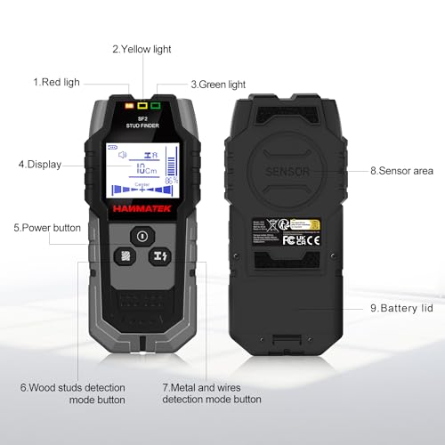 HANMATEK Stud Finder Wall Scanner - 5 in 1 Electronic Wall - Image 3