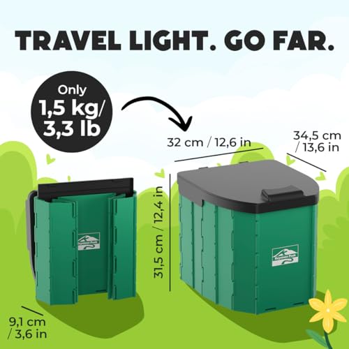 Portable Camping Toilet, Foldable Travel Potty for Adults - Image 3