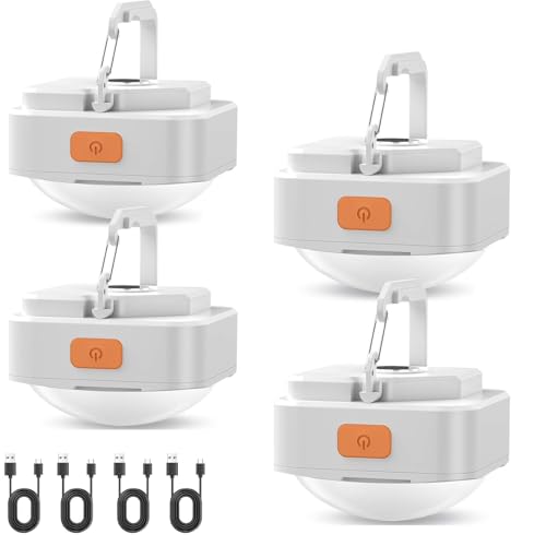 4Pack LED Rechargeable Camping Lights Tent Lantern Mini Emergency - Image 2