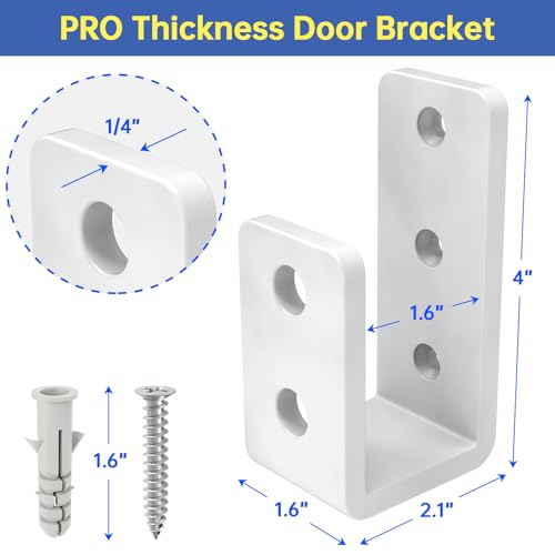 Heavy-Duty 2x4 Door Barricade Brackets 1/4" U-Shaped Hook - Image 3