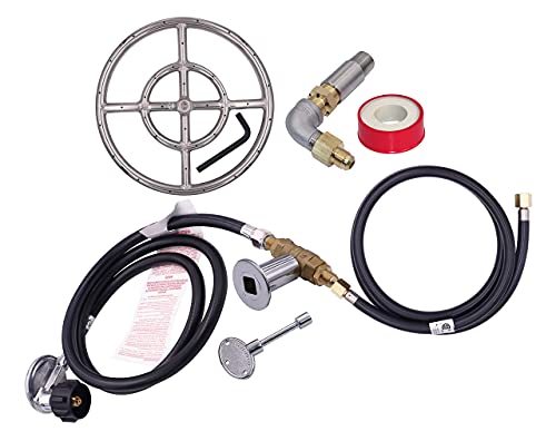 12" Stainless Steel Fire Ring Burner Valve Assembly Kit - Image 5