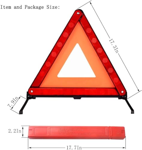aikko Safety Triangle 6-Pack, Foldable Emergency Road Reflector - Image 7