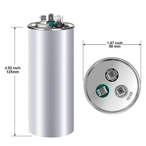 [UL Recognized] FOCSPROD 40+5 uF 40/5 MFD ±6% 370V/440V CBB65 AC - Image 3