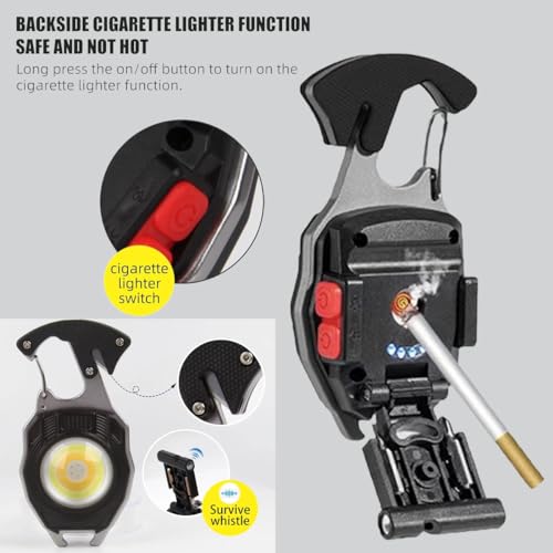COB Keychain Work Light Flashlight 7 Light Modes 1600Lumen - Image 6
