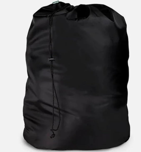 Black Heavy Duty Nylon Laundry Bags with Drawstring Slip Lock Closure, 28" x 40"
