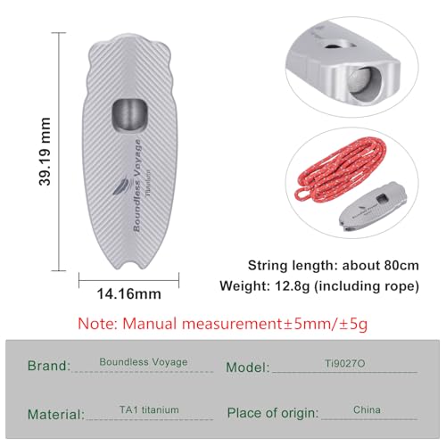 iBasingo 120dB Titanium Survival Whistle Compact Emergency - Image 3
