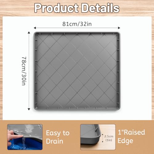 Silicone Washing Machine Drain Pan, 32"X30.1“ Drain Pan - Image 3