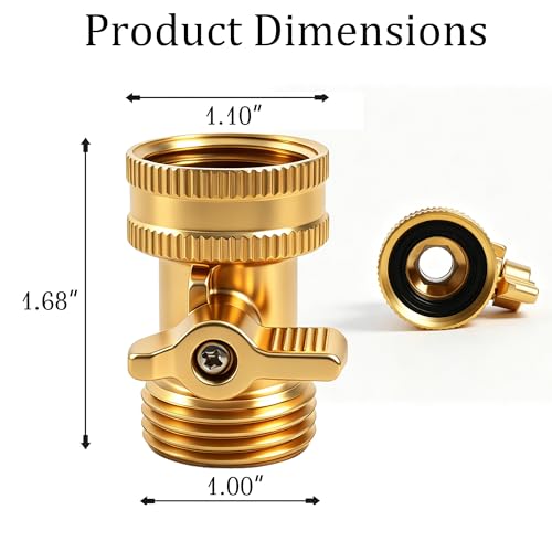 Brass Garden Hose Shut Off Valve, Heavy Duty 3/4 Inch Solid Brass - Image 4