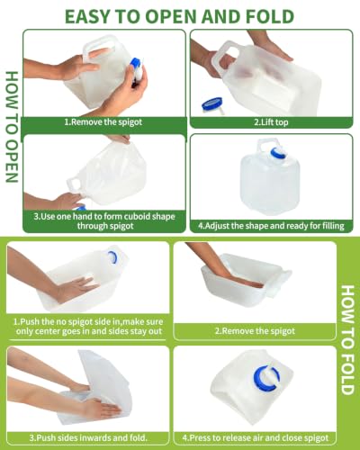 2 Pack 2.64 Gallon Collapsible Water Container Camping - Image 6