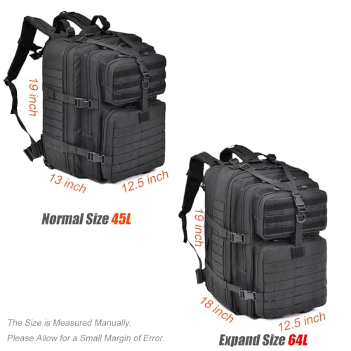 64L Large Tactical Backpack, Military Backpack - Image 3