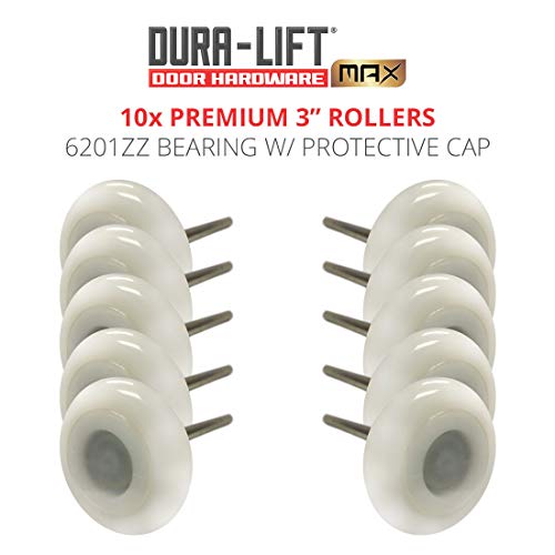 Ultra-Life MAX 3" Sealed 6201ZZ Bearing Nylon Garage Door Roller - Image 6