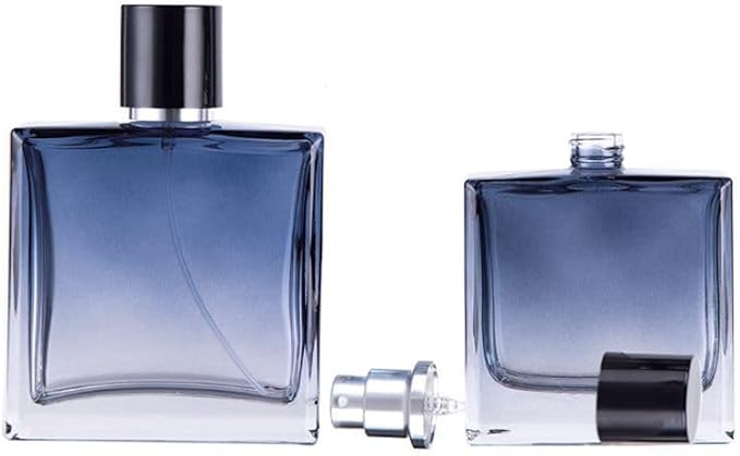 Empty Perfume Bottle Refillable 8PCS 30ml Glass Gradient Blue Travel Spray Atomizer Bottle Container Perfume Fine Mist Spray Bottle Pump Bottle Dispenser for Essential Oil Liquid (Blue)