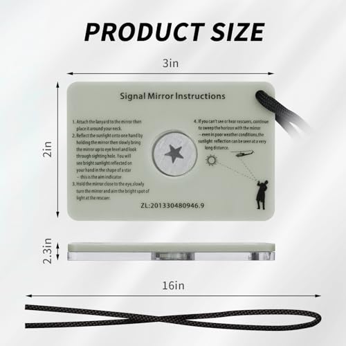 Signal Mirror Survival Reflective Mirror, Limcox Survival - Image 8