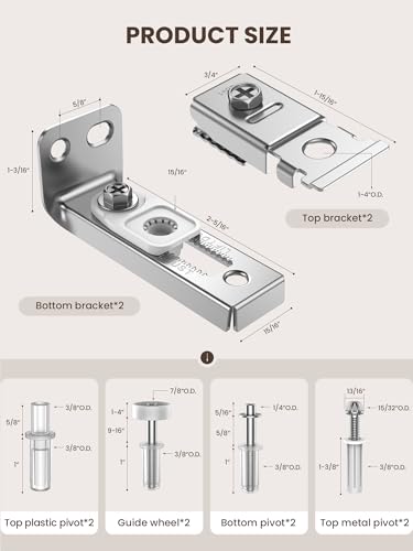 Bifold Door Hardware Repair Kit - 2 Pack Bi-fold Sliding | Home Repair - Image 3