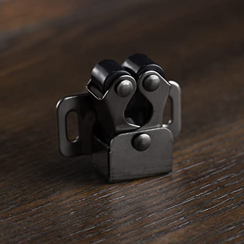 Keenkee Cabinet Latch Double Roller Catch, Black Nickel, 4 PCS - Image 7