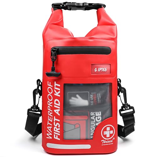250 PCS IPX6-Waterproof First Aid Kit, Roll Top Reflective Boat - Image 2