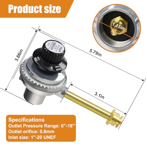 29102349 Replacement Grill BBQ Regulator Control Valve Compatible - Image 3
