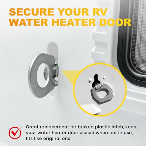 RV Water Heater Door Latch 2 Pcs Stainless Steel Cam Lock - Image 4
