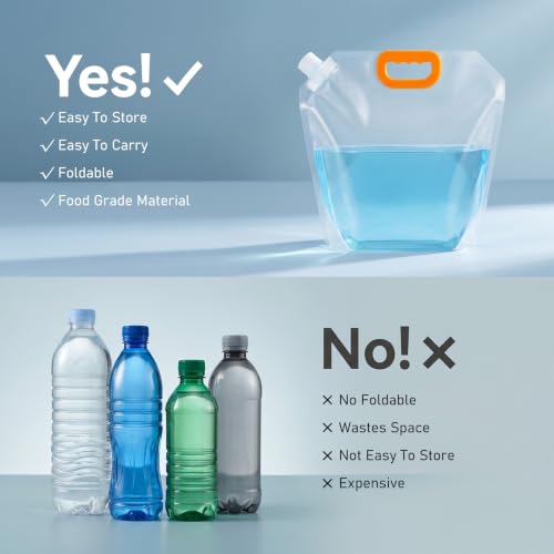 InnoHHustle 12Pcs 1.3 Gallon Water Bags Foldable Emergency Jug - Image 6
