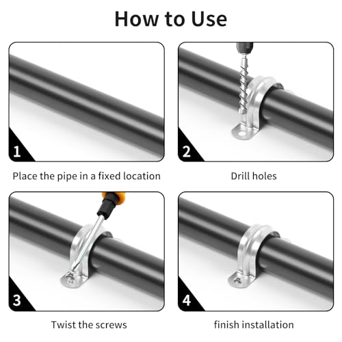 1 Inch Reinforced Rigid Pipe Strap, 30PCS, 25 mm - Image 6
