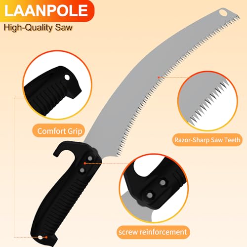 LAANPOLE 26FT Pole Saw, Telescoping Tree Trimmer - Image 4