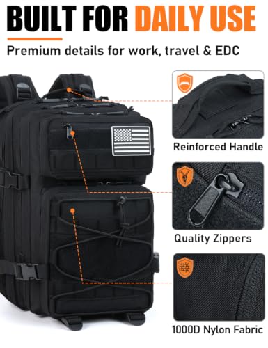 J.SH 45L Tactical Backpack, Bug Out Backpack for Men - Image 7
