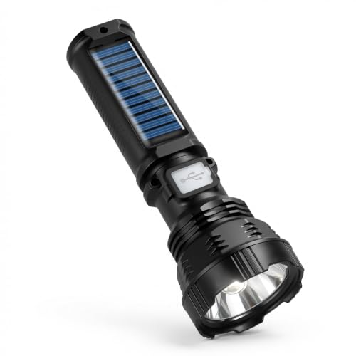 VOETIR Led Solar Flashlight, 1500 Lumens Led Solar | Travel Essentials - Image 2
