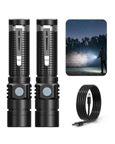 Hoxida Pocket EDC Tactical Flashlight Rechargeable Super Bright - Image 2