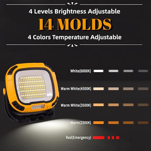 2 Pack Magnetic Work Light Rechargeable 5000 Lumens, 4 | Home Repair - Image 3