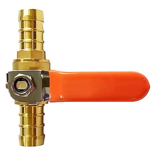 Brass 1/2" Hose Barb Ball Valve, 2PCS - Image 7