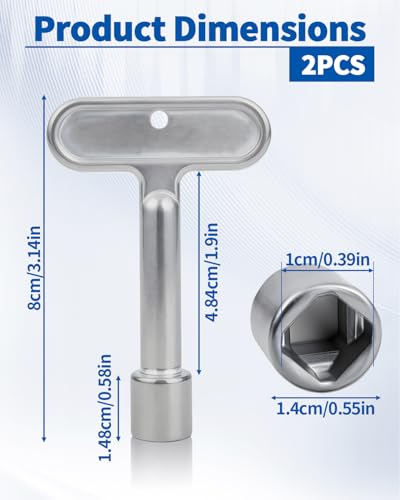 Hydrant Key 3/8'' for Zurn P1300-PART-13-KEY Water Key | Home Repair - Image 3