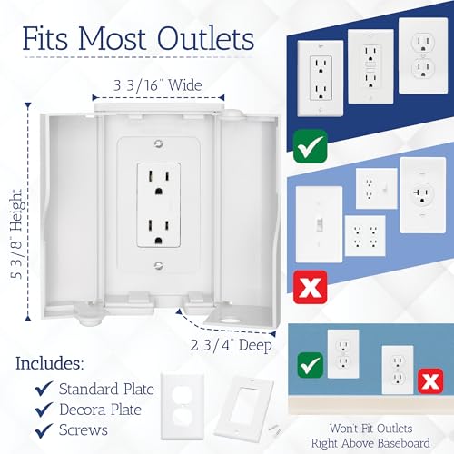 Safety Innovations Twin Door Baby Safety Outlet Cover Box - Image 5