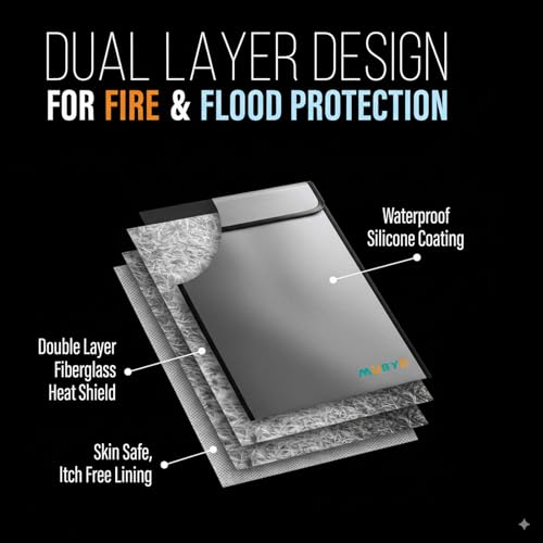 Fireproof Waterproof Document Bag, 3 Pack Safe Money Bags - Image 5