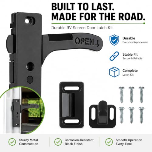 RV Screen Door Latch Right Hand, Replacement Handle Kit - Image 5